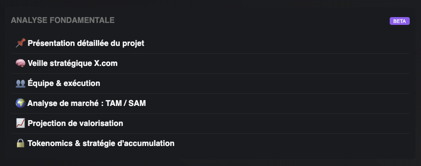 Analyse approfondie de chaque crypto-actif